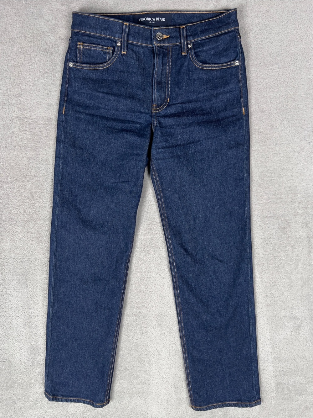 Veronica Beard Leah Mid Rise Straight Leg Jeans Women's 26 Stretch Indigo Denim